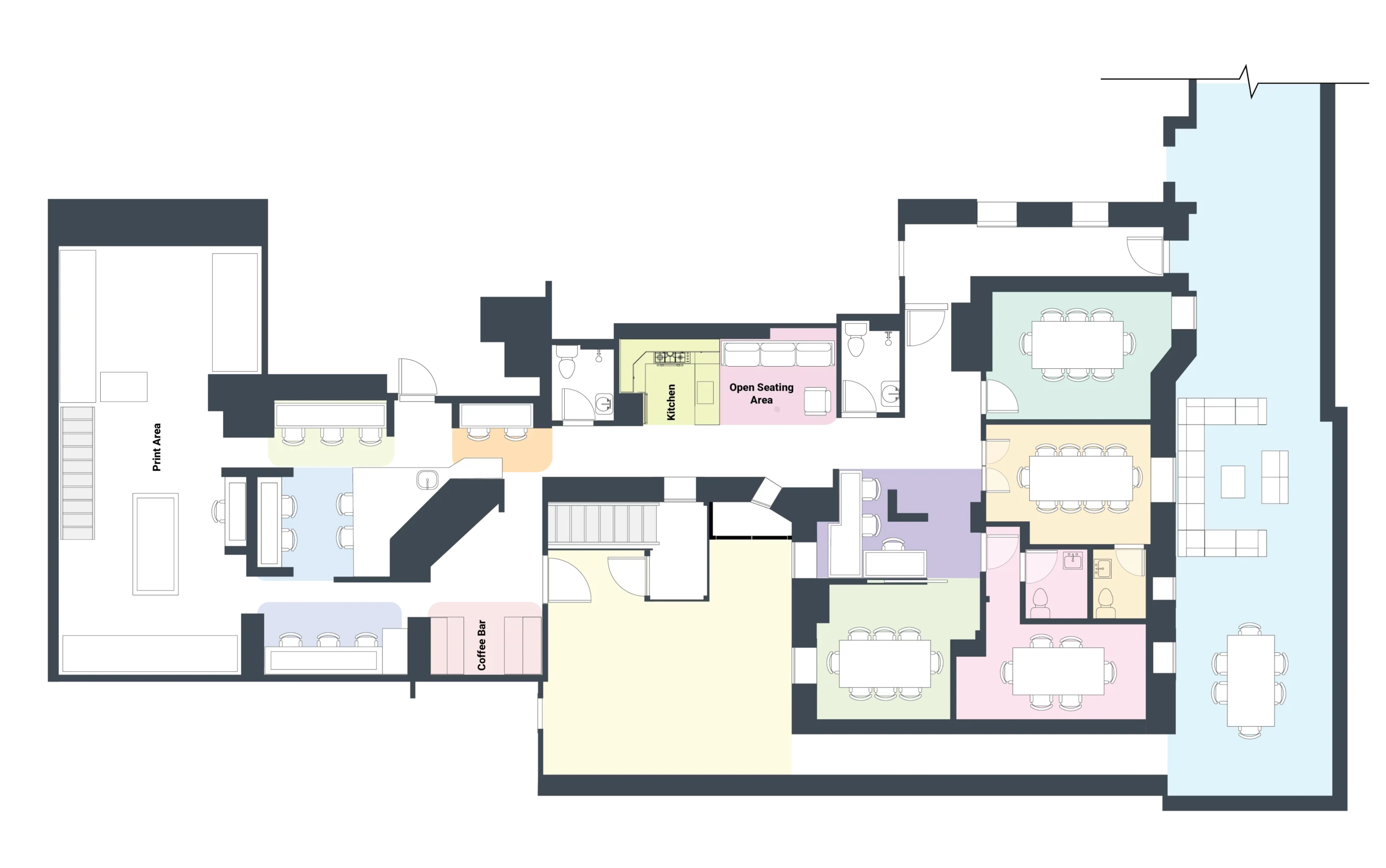 1homeOffice Space Floor Plan Chelsea NYC